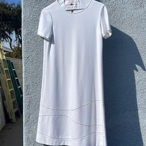 Lafayette 148 - White Short Sleeved Shift Dress w/ Cutouts Sz S